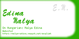 edina malya business card